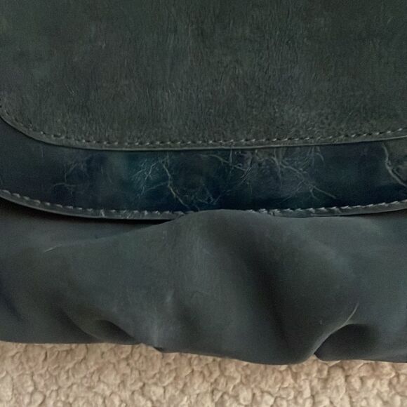 Anthropologie Crossbody Suede Flip Blue Bag NWT - Picture 3 of 7